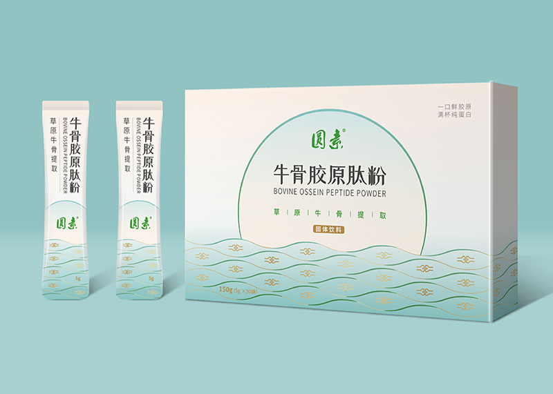 東寶生物子品牌產(chǎn)品牛骨膠原肽粉包裝設計